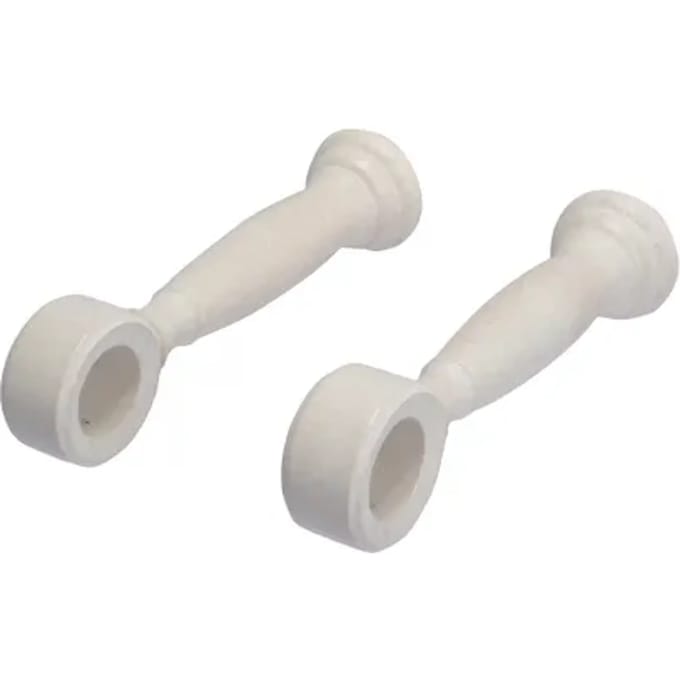 Decomode - Gordijnsteun - Metaal -klei Wit - Dia. 28mm - 2 Stuks
