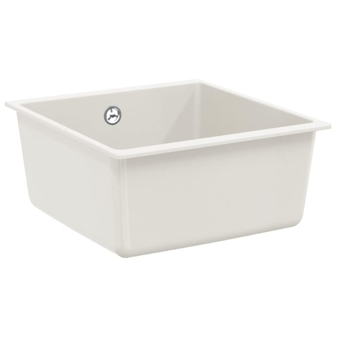 vidaXL - Wasbak - 80% - Kwarts - en - 20% - Hars - 430 - x - 460 - mm - Wit