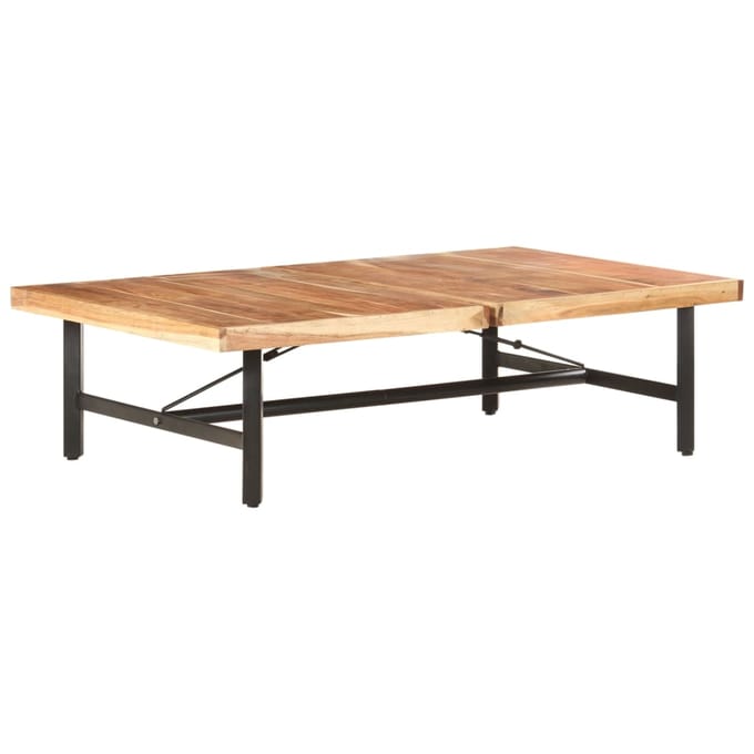 vidaXL - Salontafel - 142x90x42 - cm - massief - acaciahout