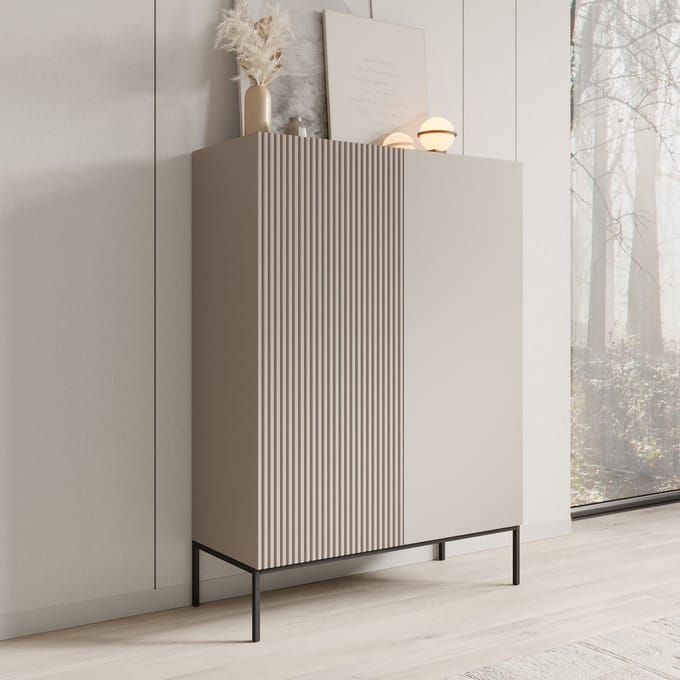 Meubella - Capri - Dressoir - Beige - 100 cm