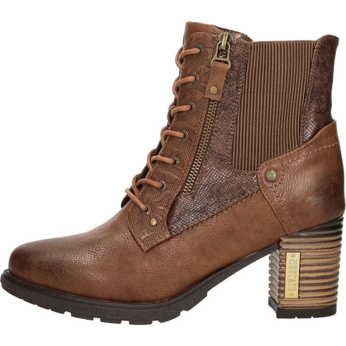 Mustang Veterschoenen Hak Veterschoenen Hak - cognac - Maat 40