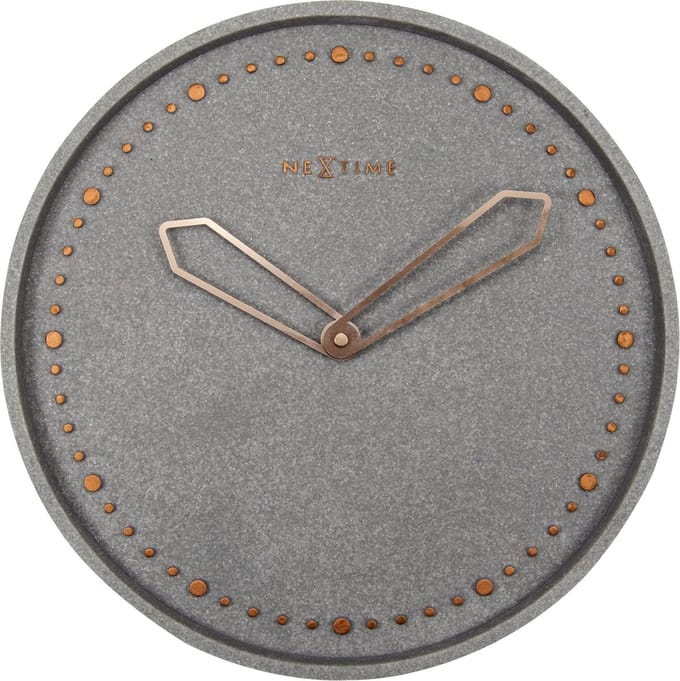 NeXtime Cross – Wandklok – 35 cm – Polyresin – Grijs