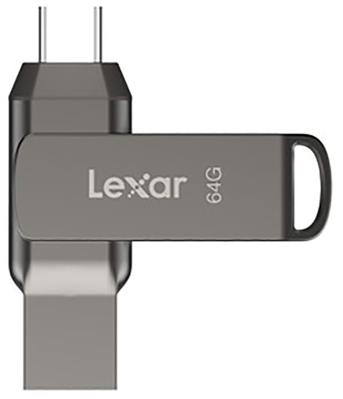 Lexar JumpDrive LJDD400064G-BNQNG USB flash drive 64 GB USB Type-C 3.2 Gen 1 (3.1 Gen 1) Grijs