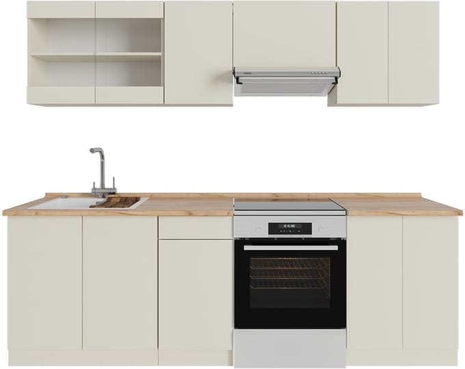 Vicco R-Line Keukenblok – 240 cm, WB Eik Beige