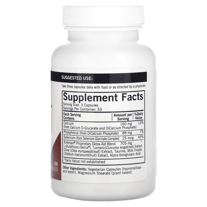 Kirkman Labs, Detox-Ade Formule Avancée, 100 Capsules