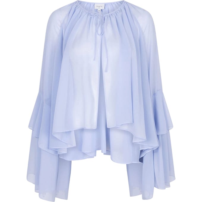 Dante 6 Baltimore Volant Romantic Blouse Blouses Lichtblauw 252121