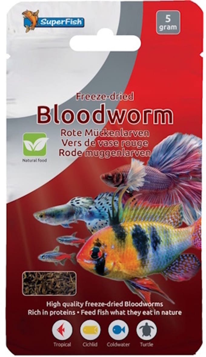 Superfish Blood Worms - Gedroogde Rode Muggenlarven
