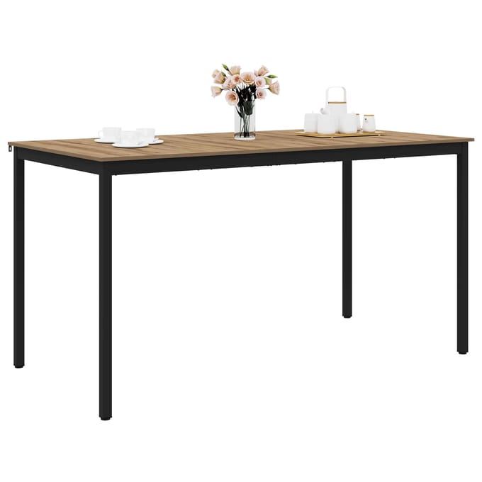 vidaXL - Staande - Bartafel - Bewerkt - hout - Rechthoekig