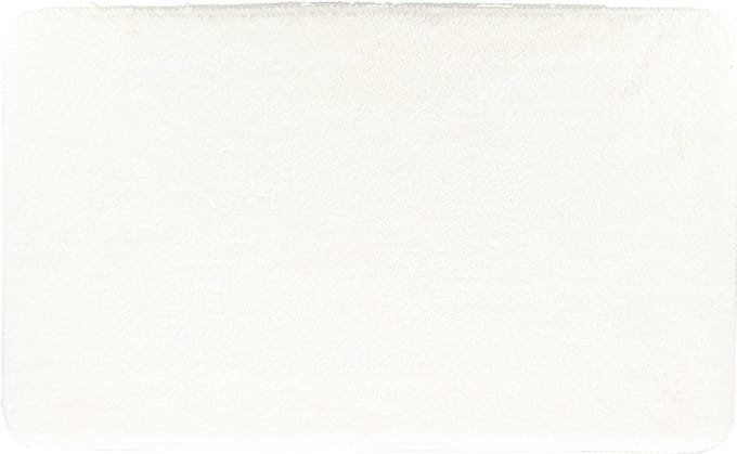Tendance Badmat Aquarius - microfiber - hoogpolig - wit - 45 x 75 cm - badkamer - antislip