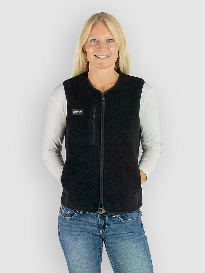 Dryrobe Thermal Fleece Gilet Surf Poncho zwart