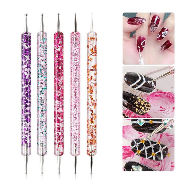 Ensemble d'outils de pointillage pour nail art, stylos de pointillage pour strass, dessin et décoration multicolore