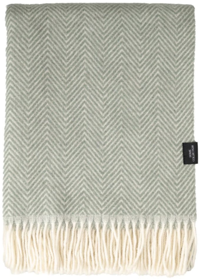 WOOOL Plaid - Manhattan (Lichtgroen) - 140x200cm - 100% Wol