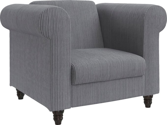 Felix II-Chaise longue en tissu gris