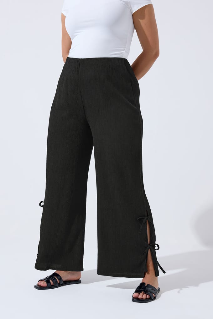 Limited Collection Zwarte Broek Met Strik Aan De Zijkant Size 38
