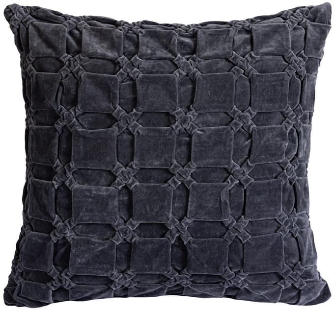 PTMD Sierkussen Nasim L - 60x60x10 cm - Katoen - Grijs