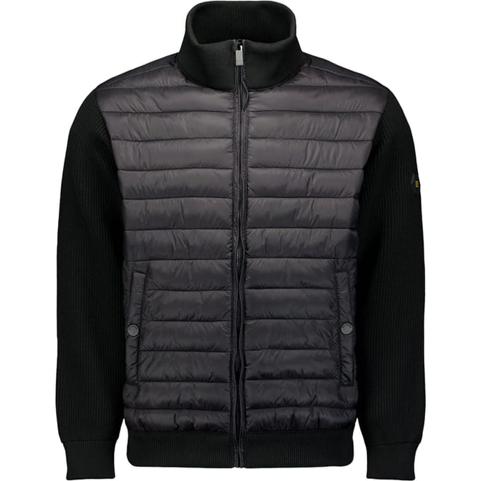 No Excess Jacket Stand Up Collar Padded Mix With Knit Black Größe: L | Leichte Jacken Outlet | Herren | Schwarz