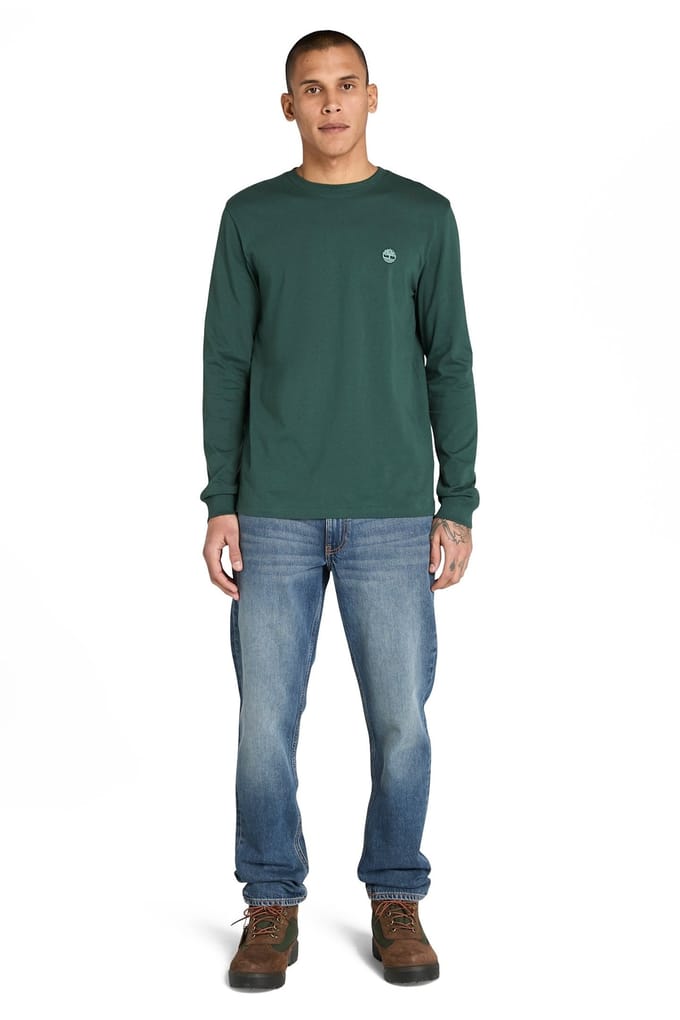Timberland Long Sleeve Tee Green Gables Taglia: S | Magliette basic Outlet | Uomo | Verde