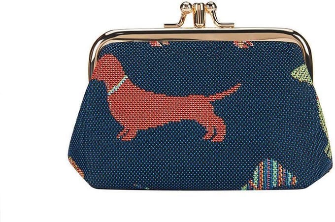 Signare - Portemonnee klip - Gobelinstof -  Dachshund - Teckel