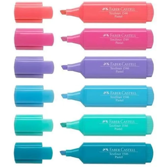 Faber-Castell tekstmarkers - etui 8 stuks – pastel - markeerstift - FC-154681