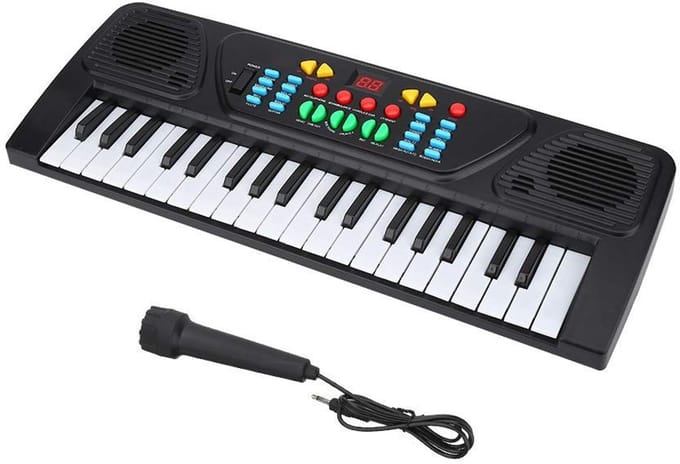 Dailygoods - Elektronisch Toetsenbord - Multifunctioneel - Compact Formaat - Kinderen - Zwart - Voor Beginners