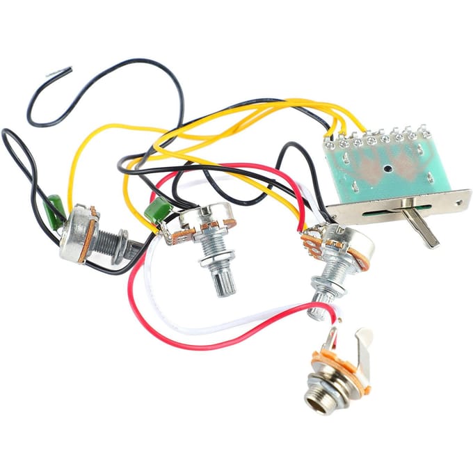 Gitaar Circuit Bedrading Accessoire 5-Weg Jack Schakelaar Gitaar Volume Toon Regeling Bedradingsset gray