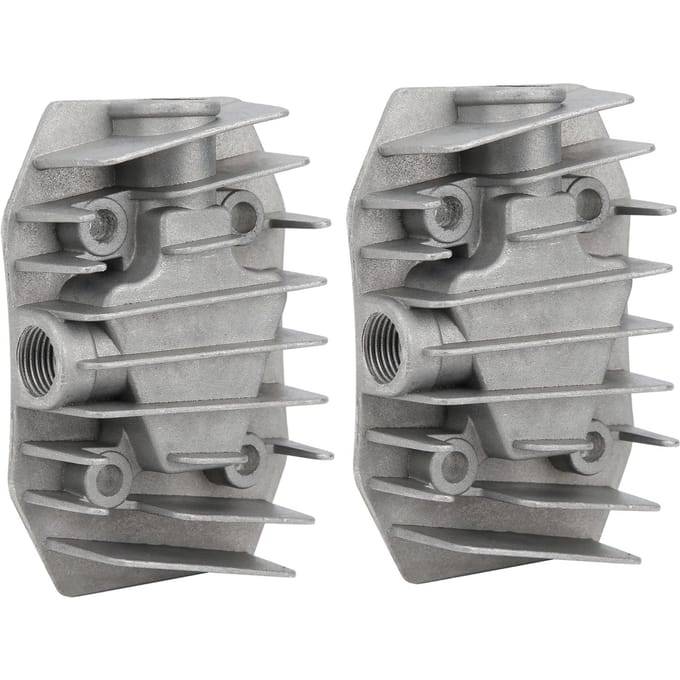 2 Stuks Luchtcompressor Cilinderkop 435P Aluminium Fittingen Koelkap 48mm x 72mm