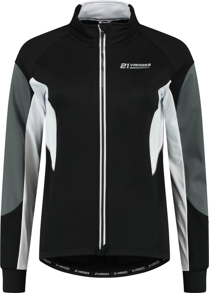 21Virages Ginevra fietsjack windprotect Dames Zwart Wit - M