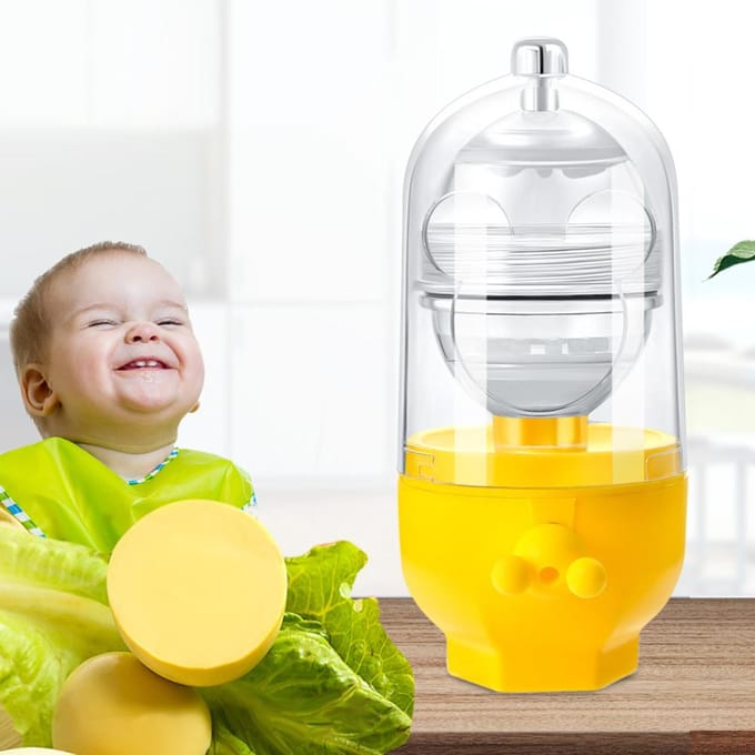 Eiklopper Hand Eischudder Mixer Eigeel Eiwit Mix Handmatig Gereedschap Gouden Ei Maker voor Kinderen L white