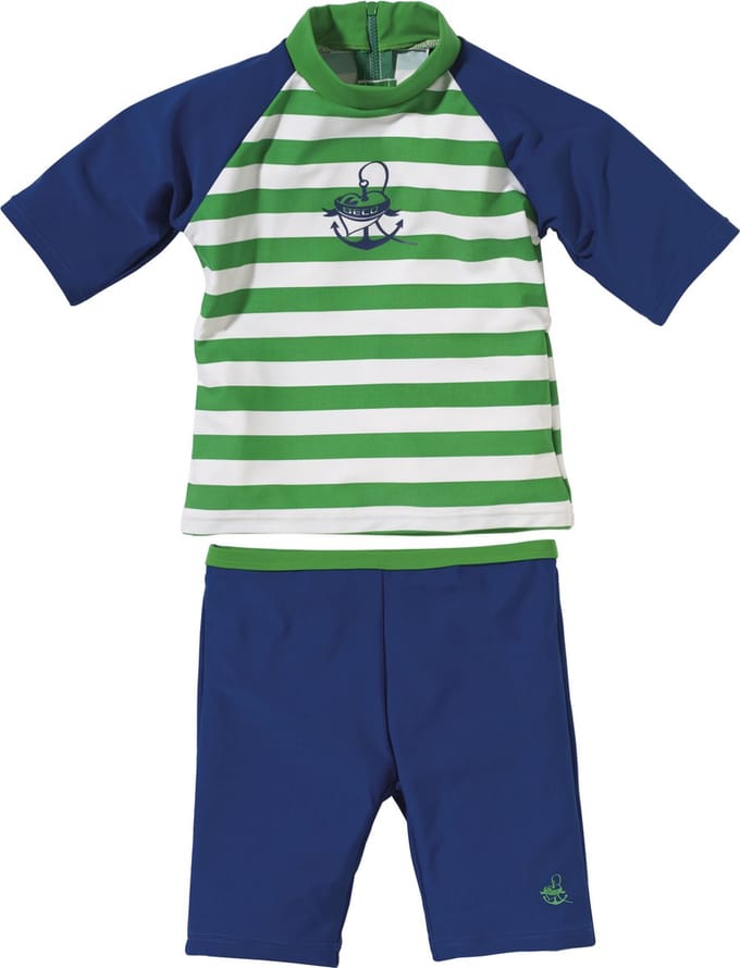 Zwempakje, 2-delig, SPF50+, donker blauw-groen, maat 110