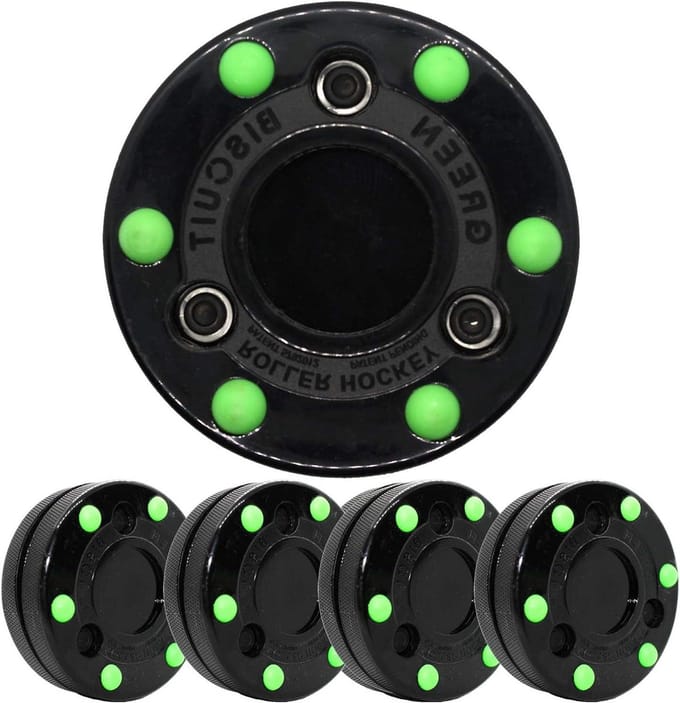 Training Puck - Roller Hockey - Off-Ice Training - Gepatenteerde Constructie - 4 Stuks - Zwart