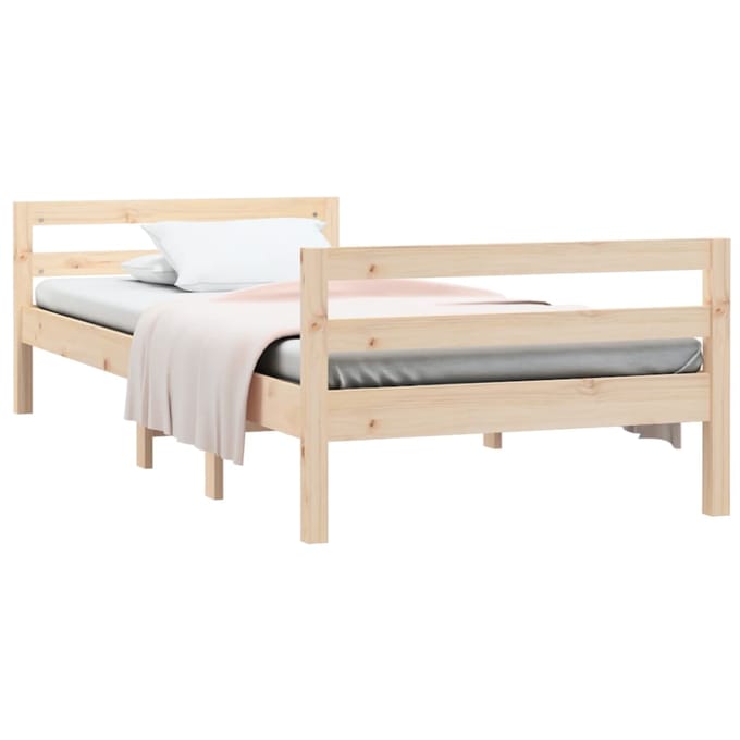 vidaXL - Bedframe - zonder - matras - massief - grenenhout - 90x200 - cm
