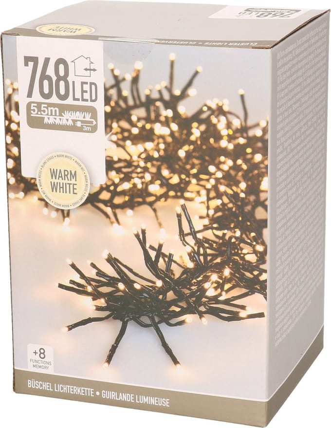 Nedis Kerstslinger - Zwart - Wit