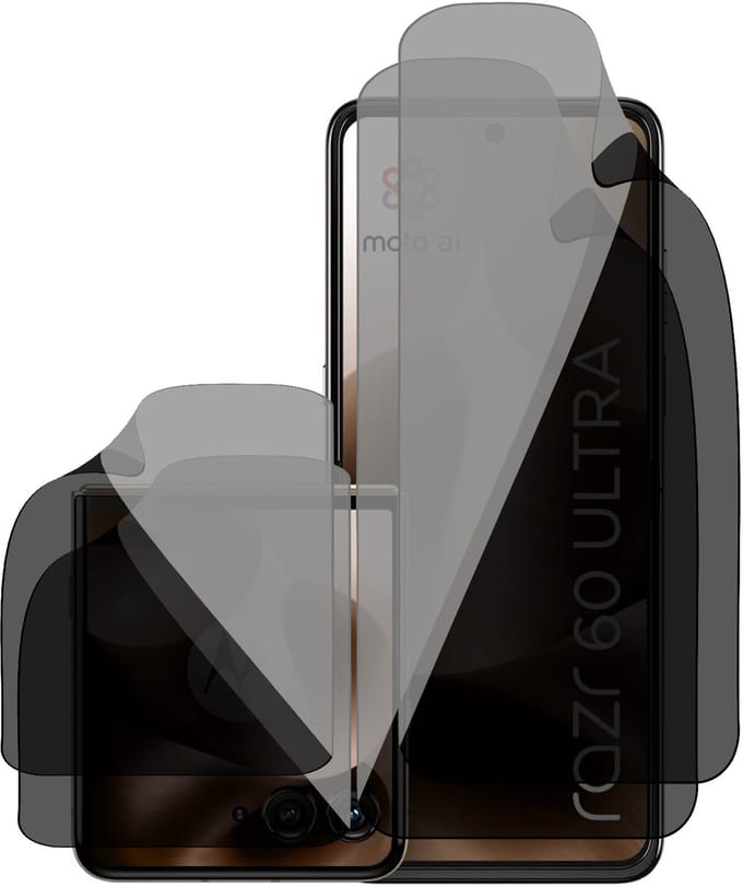 Privacy Screenprotector geschikt voor Motorola Razr 60 Ultra - 2x FlexGuard Screen Protector