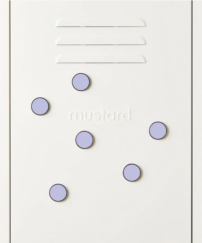 Mustard - The buttons - Magneten - Set van 6 - Lilac