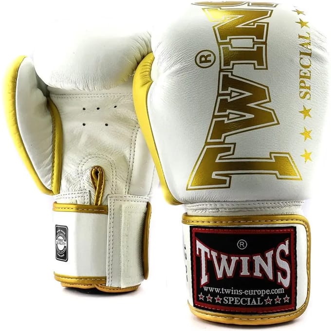 Twins BGVL 8 - Bokshandschoenen - Wit/Goud - 10 oz