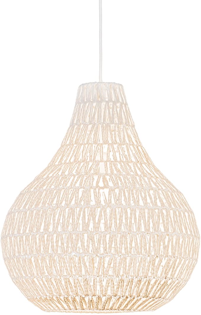 QAZQA Lina Drop 45 - Grote hanglamp - 1 Lichts - Ø45 cm - wit