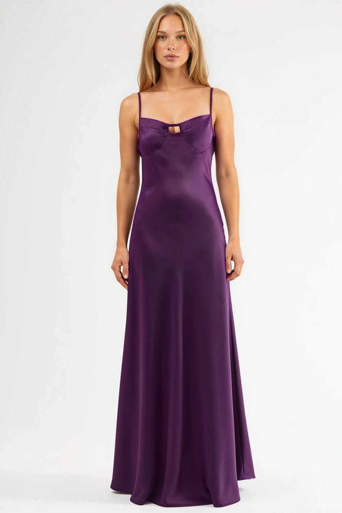 Cut-Out Gedetailleerde Maxi Jurk