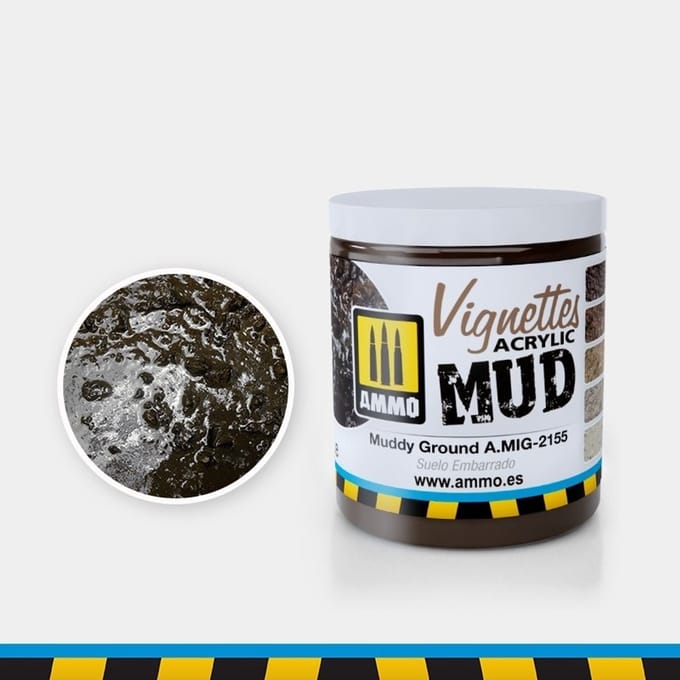 AMMO by Mig Jimenez Modelbouwdecoratie - MIG 2155 Muddy Ground - Vignettes Acrylic - 100ml Effecten potje