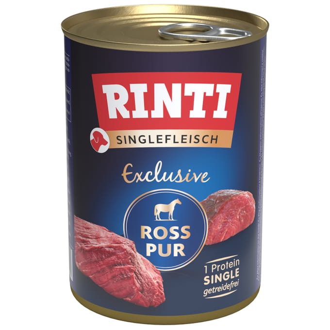 Rinti Singlefleisch Exclusive - Hondenvoer - Hondenvoer uit 1 Eiwitbron - Graanvrij - Hypoallergeen