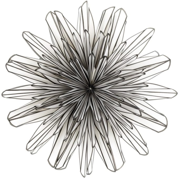Papieren kerstster two-toned 40cm met pendel