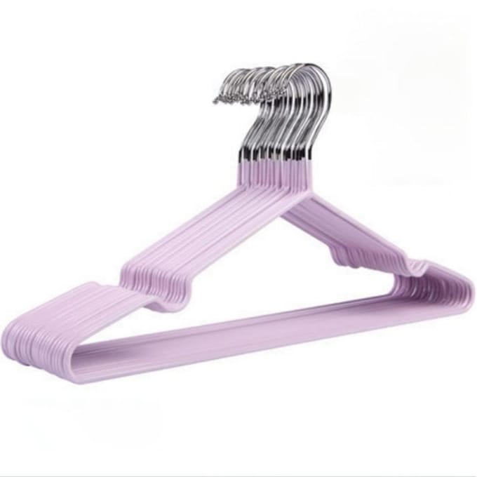 Cintres antidérapants, gain de place, robustes, secs et humides, épais, pour la maison violet