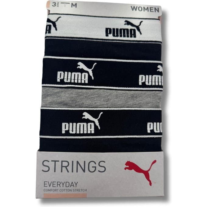 Puma BASIC 3-PACK 93533707 dames string maat L black