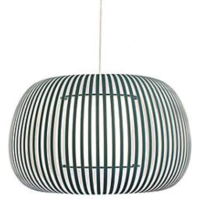 ESTENO plafondlamp, Ø 600 mm, groen, textiel/PVC, E27, meet by Paperflow