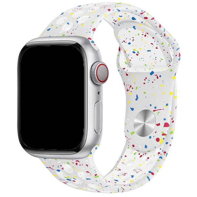 2+2 | Apple Watch Bandje Fusion - Dubbel - Siliconen - Platina