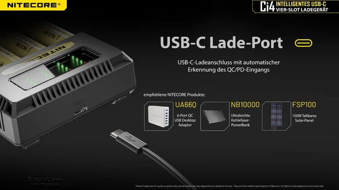 Nitecore Ci4 USB-C Oplader