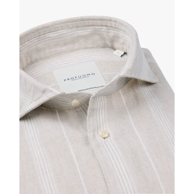 Profuomo - Overhemd Beige Profuomo Beige Ppwh10054