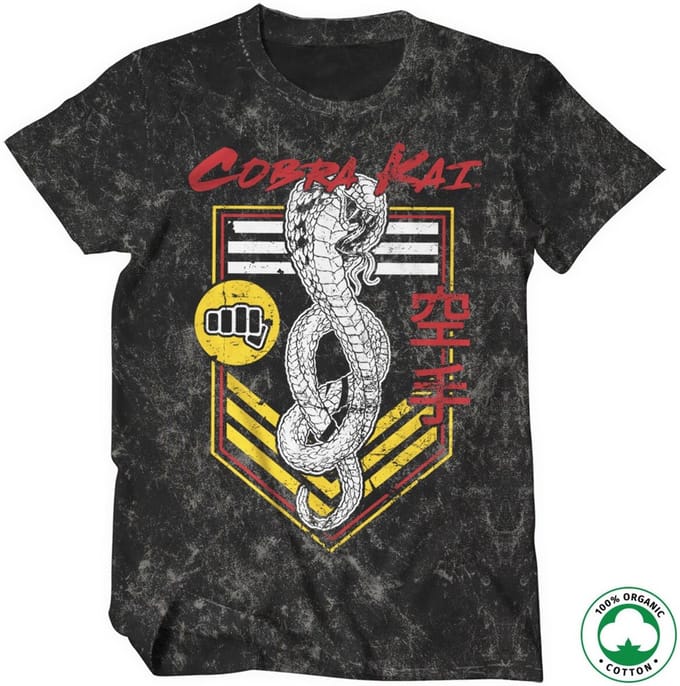Cobra Kai Punch Patch biologisch T-shirt met vintage-wasbeurt