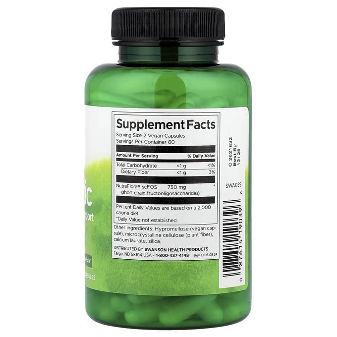 Prebiotica met Plantenvoordelen, Veggie Capsules 120 (375 mg per capsule)
