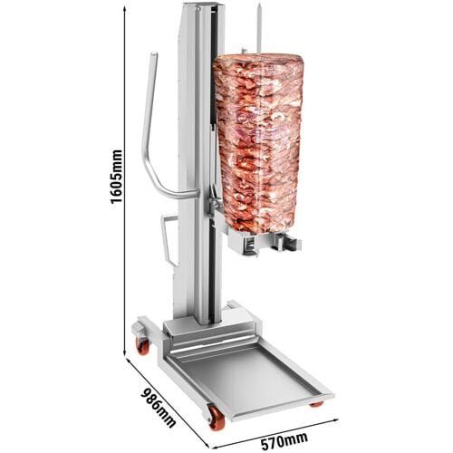 GGM Gastro Kebablift voor dönerrobot - max. draagvermogen: 350 kg zilver