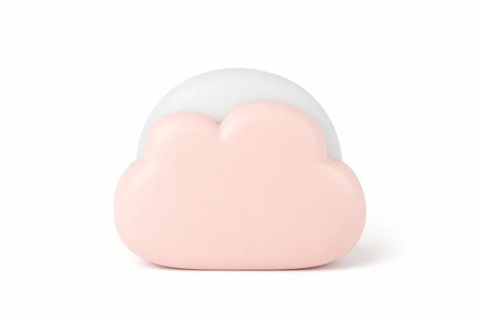 Nachtlamp - Wolk - Roze - Oplaadbaar - 3 Standen